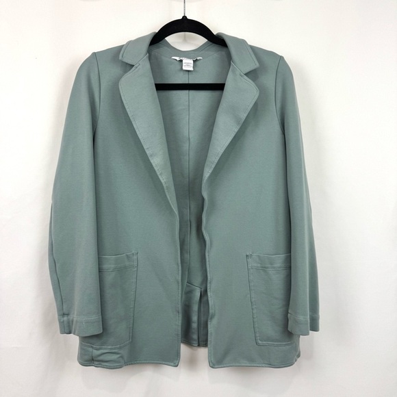 Athleta Eastbound Minimal Stretch Everyday Comfort Jacket Blazer Sage Green Sz 6 - Picture 2 of 11